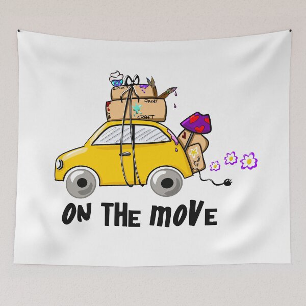 Item preview, On the move with my fiat 500 designed and sold by lovingkakeart.