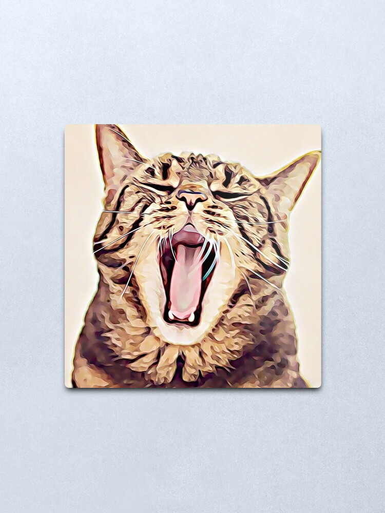 Alternate view of Wild Thing Tabby Cat Art Metal Print
