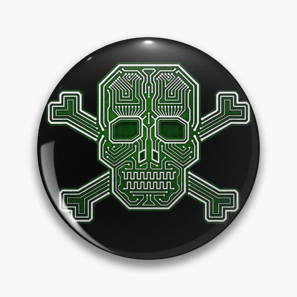 Item preview, Hacker Skull Crossbones Isolated designed and sold by hacktees-shop.