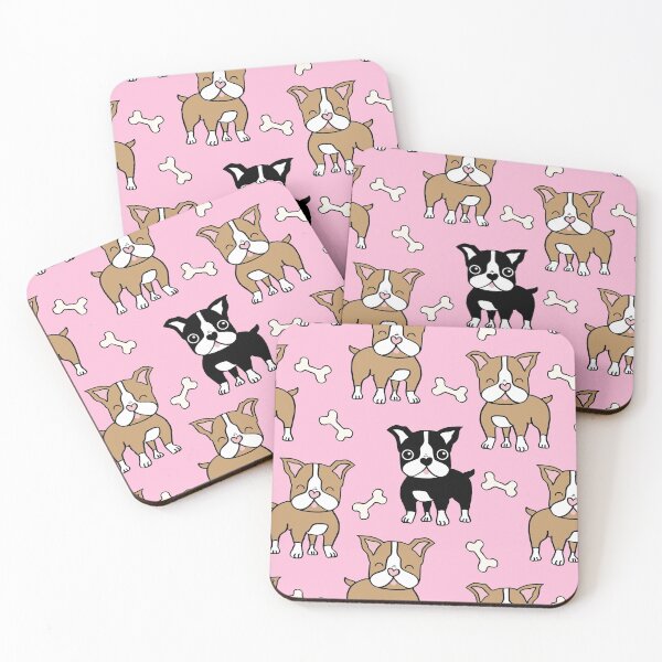 Item preview, Cute Boston Terrier Dog Pink designed and sold by ohboeys.