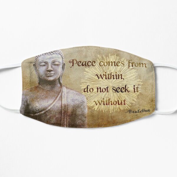 Buddha - Peace Comes From Within Flat Mask