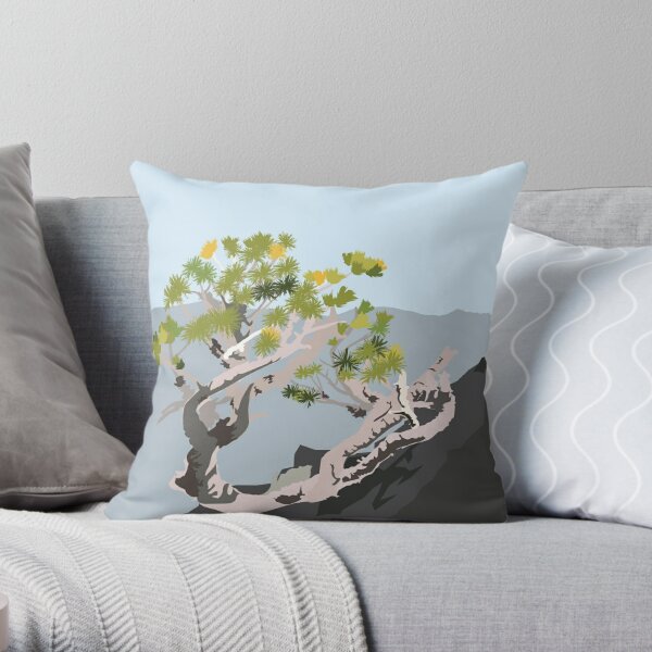 Designart 'Chinese Pine Tree' Trees Throw Pillow - Bed Bath