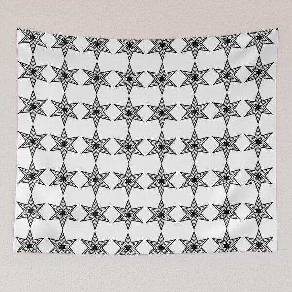 Item preview, monochrome abstract star pattern designed and sold by pauloneill-art.