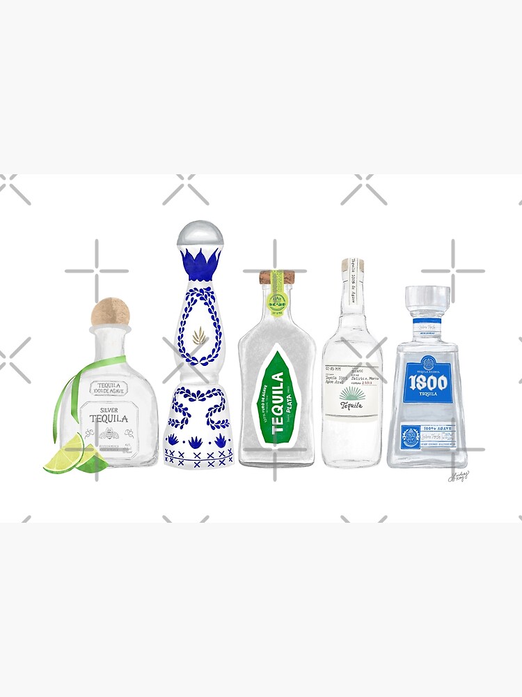 Tequila Bottles Illustration by Lindseykayco