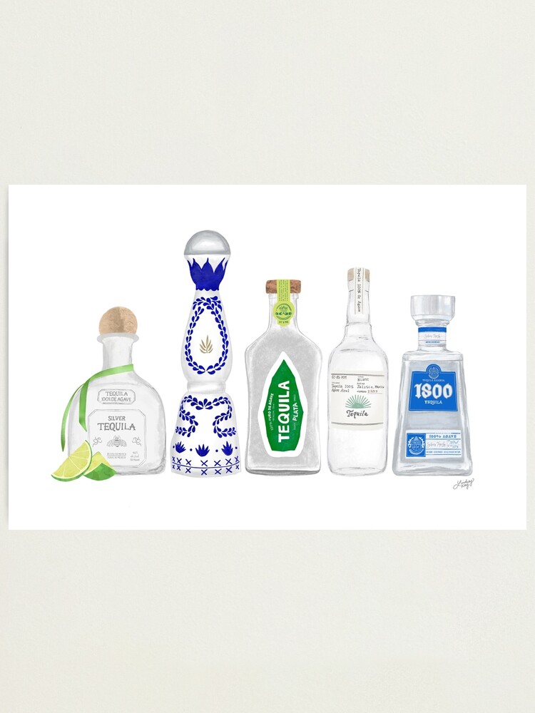 Alternate view of Tequila Bottles Illustration Photographic Print