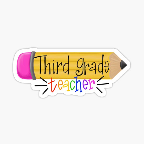 Third Grade Teacher Sticker Stickers Stickers, Labels & Tags Paper ...