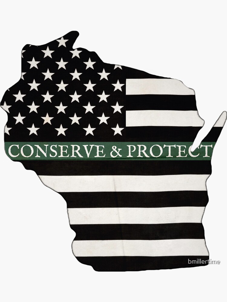 "Wisconsin conservation fish and game warden" Sticker by bmillertime Redbubble