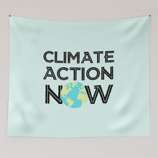 Item preview, Climate Action Now (black, light blue & green) - Strike to Save the Earth and Environment designed and sold by gimmesometees.