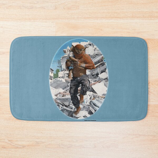 Item preview, Monster Action Superhero Carrying Child Fantasy Image designed and sold by HelmsArt.