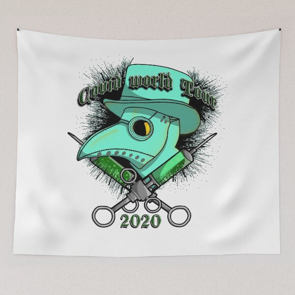 Item preview, Covid world tour Plague doctor 2020 (blue mask) designed and sold by vladflame.