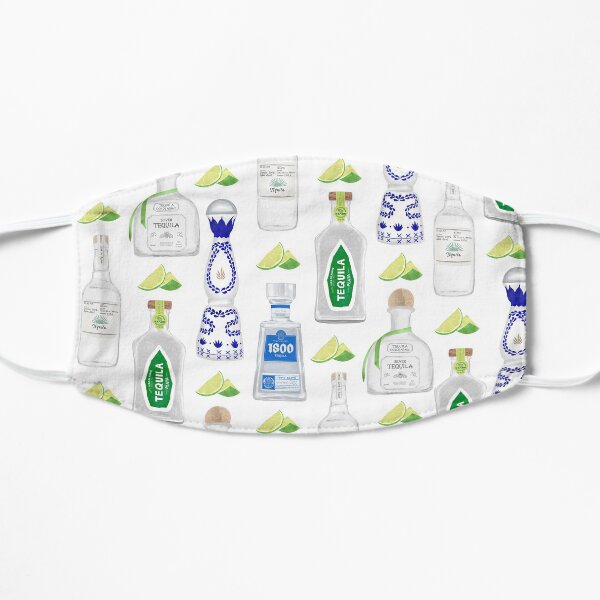 Tequila Bottles Illustration Mask