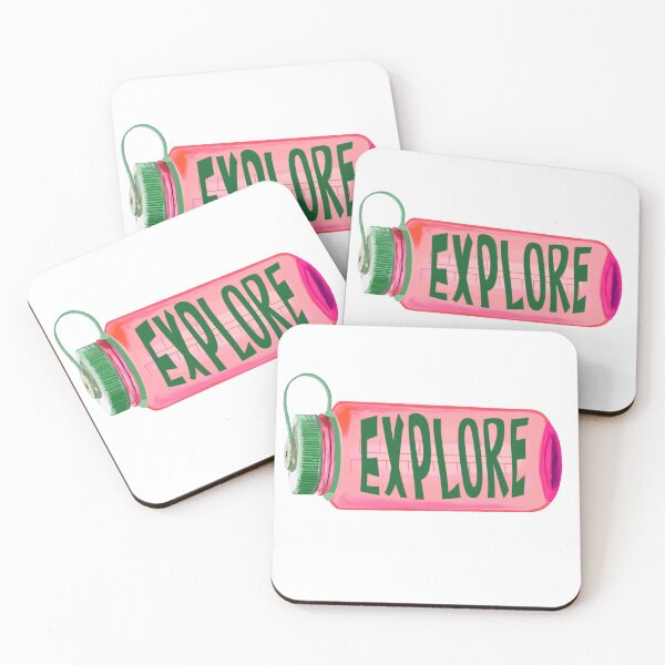 Artikelvorschau, „Explore“-Wasserflasche entworfen und verkauft von Art by Amanda.