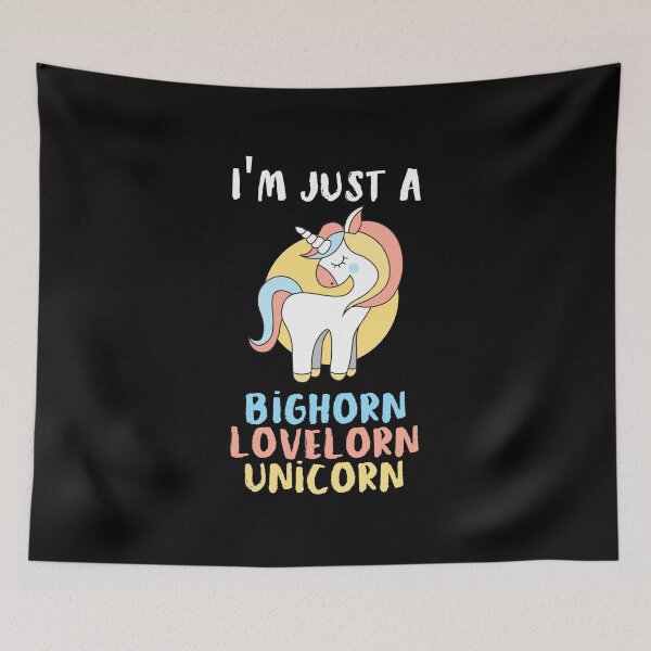 Item preview, I'm just a Bighorn Lovelorn Unicorn rhyming glittery shimmery design especially for kids designed and sold by anins-azuree.