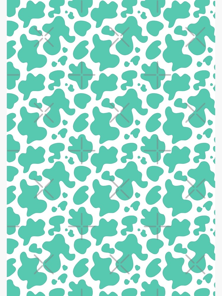 "Biscay Green Cow Print Aesthetic" Poster for Sale by everyspender