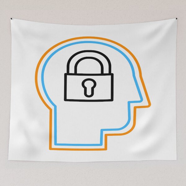 Item preview, Mind locked orange and blue designed and sold by ExploreStore.