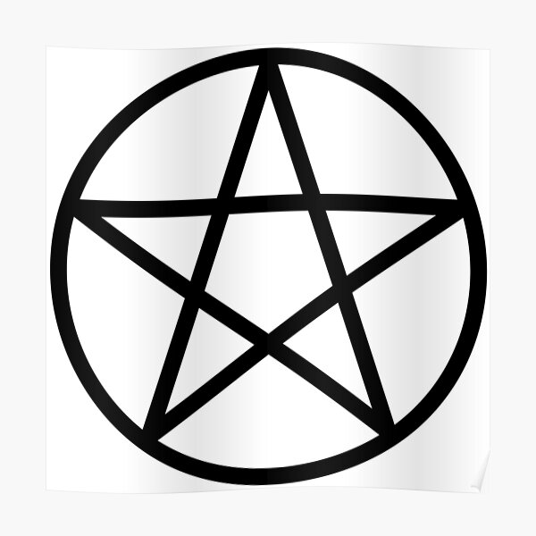 The Pentacle: Though often associated with Wicca, the great Greek mathematician Pythagoras was fascinated by the Pentacle Poster