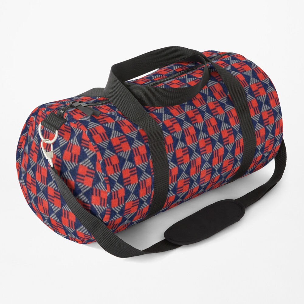 vintage London underground tube seat pattern Duffle Bag