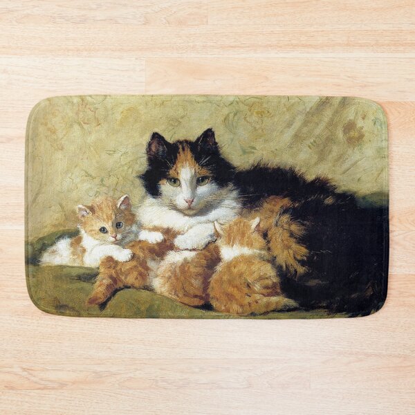 Item preview, Mother Cat and Kittens Vintage Poster designed and sold by vintagevivian.