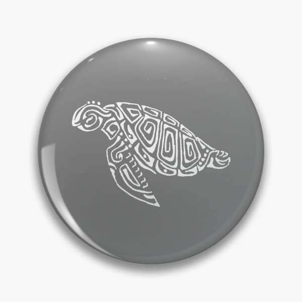 Item preview, White turtle tattoo style dark gray background designed and sold by Zamen.