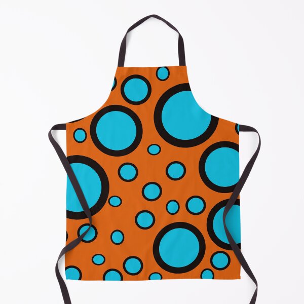 Item preview, teal black and orange polka dot design pattern designed and sold by pauloneill-art.
