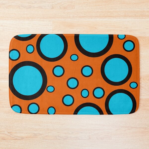 Item preview, teal black and orange polka dot design pattern designed and sold by pauloneill-art.