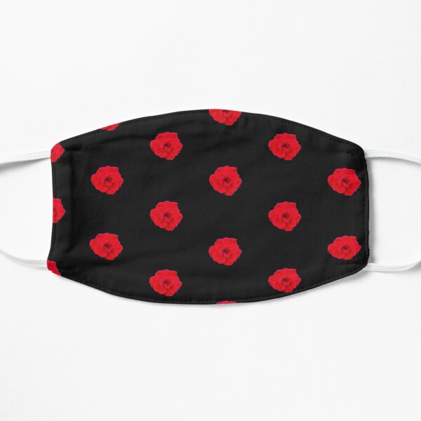 Red Rose Black and White Pattern Photo Design Mask