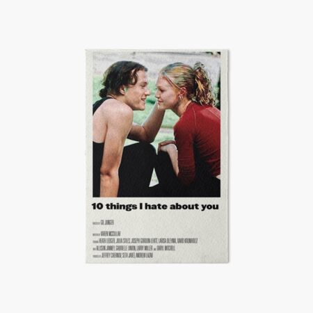 10 Things I Hate About You Poster, Movie Poster, Heath Ledger, American  Movie, 1990s Minimalist Movie Poster, Unique Art Print, Shakespeare 