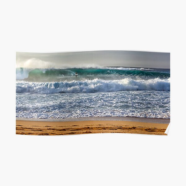 Surfing the Pipe Poster