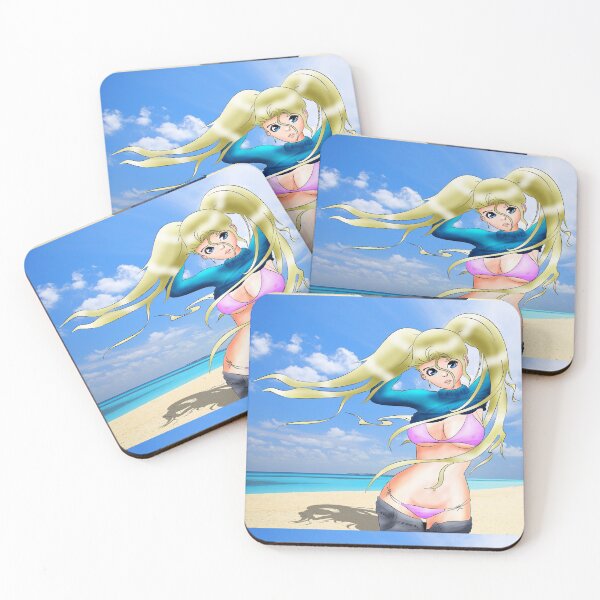 Item preview, Cute Anime Cartoon Woman on Beach designed and sold by corner-shop.
