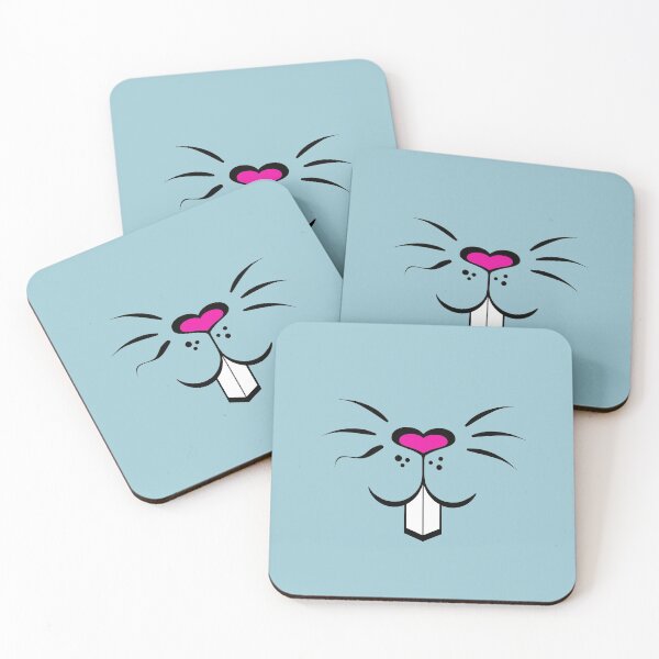 Item preview, Hare face light blue cute rabbit designed and sold by MadandMean.