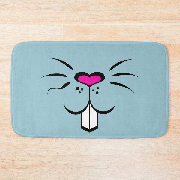 Item preview, Hare face light blue cute rabbit designed and sold by MadandMean.