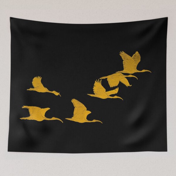 Item preview, Free Wild Golden Birds in Flight designed and sold by UrTops.