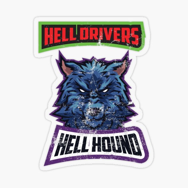 Hell Driver Hell Hound Transparent Sticker