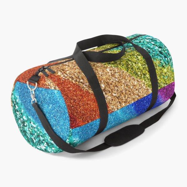 Rainbow Confetti Print Heather Duffel