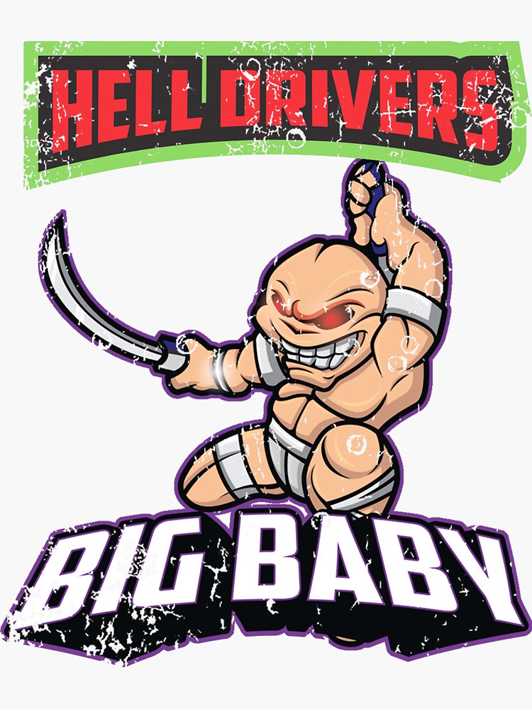 Thumbnail 3 of 3, Sticker, Hell Driver Big Baby designed and sold by Benjamin Wallace.