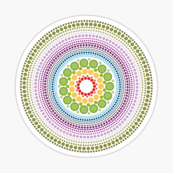 "Rainbow Aboriginal Art" Sticker for Sale by FoodinaCan | Redbubble