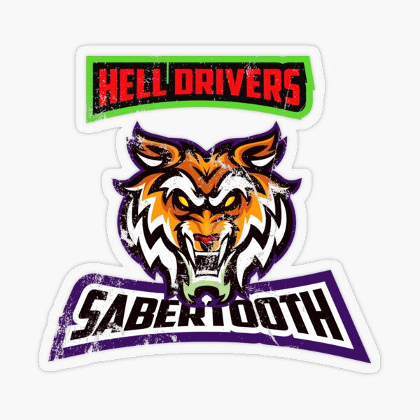 Hell Driver Saber-Tooth Transparent Sticker