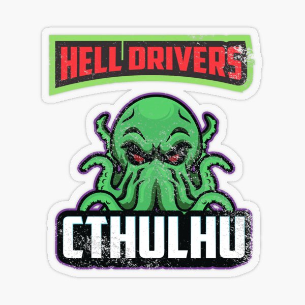 Hell Driver Cthulhu Transparent Sticker