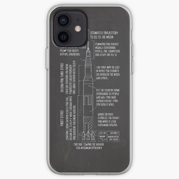 Saturn V Blueprint iPhone Soft Case