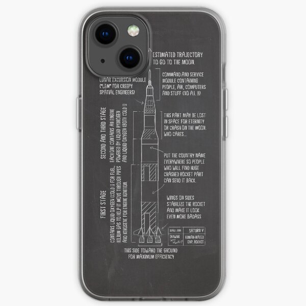 Saturn V Blueprint iPhone Soft Case