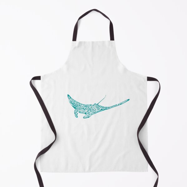 Item preview, Turquoise tattoo style manta ray designed and sold by Zamen.
