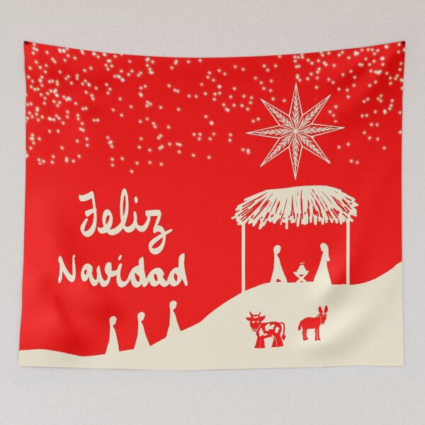 Item preview, Feliz Navidad With Nativity Drawing designed and sold by MFGB-Creations.
