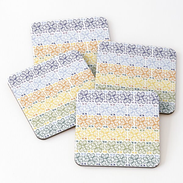 Item preview, Fairisle Floral Sunset pattern designed and sold by Juliewdesigns.