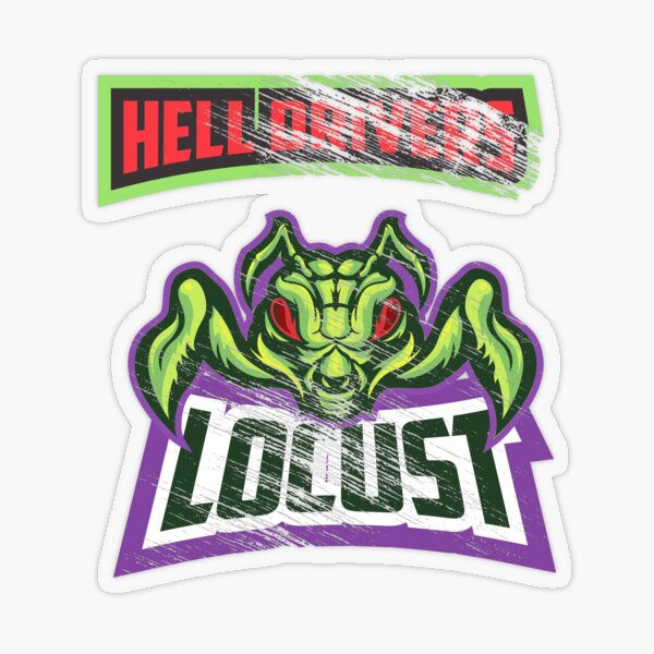 Hell Driver Locust Transparent Sticker