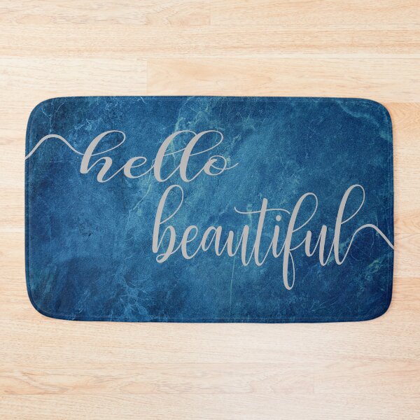 Item preview, Blue marble design with sign hello beautiful designed and sold by edgalum.
