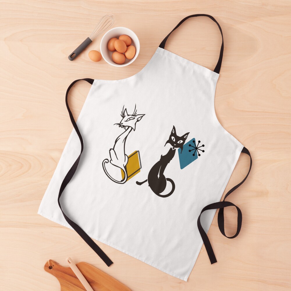 Mid Century Retro Cats Apron