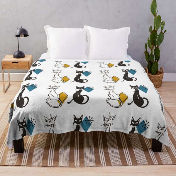 Item preview, Mid Century Retro Cats  designed and sold by ColorFlowArt.