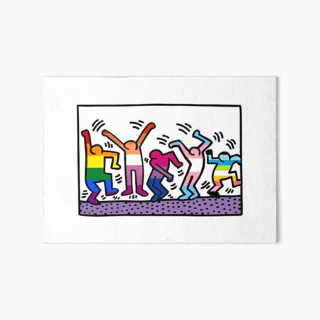 Keith Haring Pride Flags Transparent Impression rigide