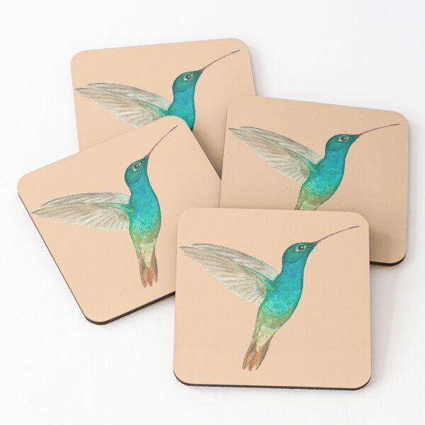 Item preview, Rufous-tailed Hummingbird on a Desert Sand Background designed and sold by Christiane Dobbins.