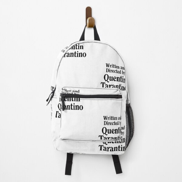 Written and Directed by Quentin Tarantino Black and white Backpack